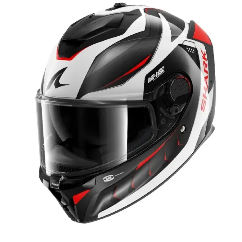 Casco Integrale Shark Spartan Gt Pro Carbon Mekarium Carbon Silver Rosso Lucido