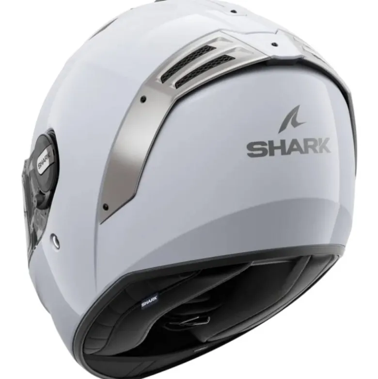 Casco Integrale Shark Spartan Rs Blank Bianco Silver Lucido