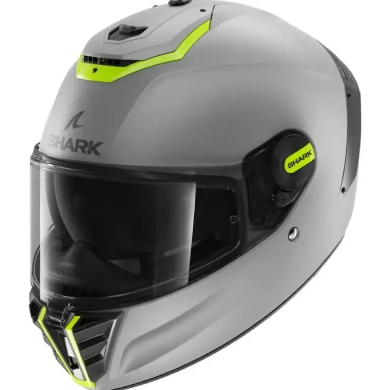 Casco Integrale Shark Spartan Rs Blank Sp Silver Giallo Opaco