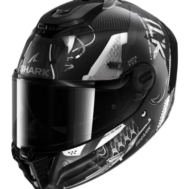 Casco Integrale Shark Spartan Rs Carbon Antracite Silver