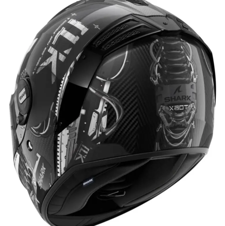 Casco Integrale Shark Spartan Rs Carbon Antracite Silver