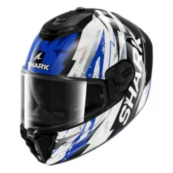 Casco Integrale Shark Spartan Rs Hibolt Nero Blu Cromato