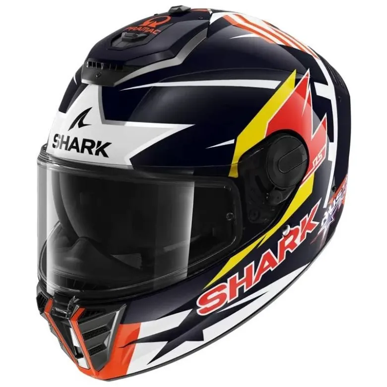 Casco Integrale Shark Spartan Rs Replica Zarco Austin Blu Rosso Bianco