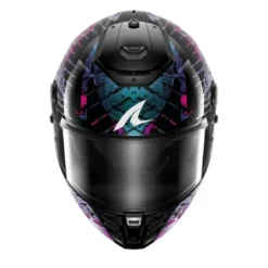 Casco Integrale Shark Spartan Rs Reptaia Nero Blu Glitterato