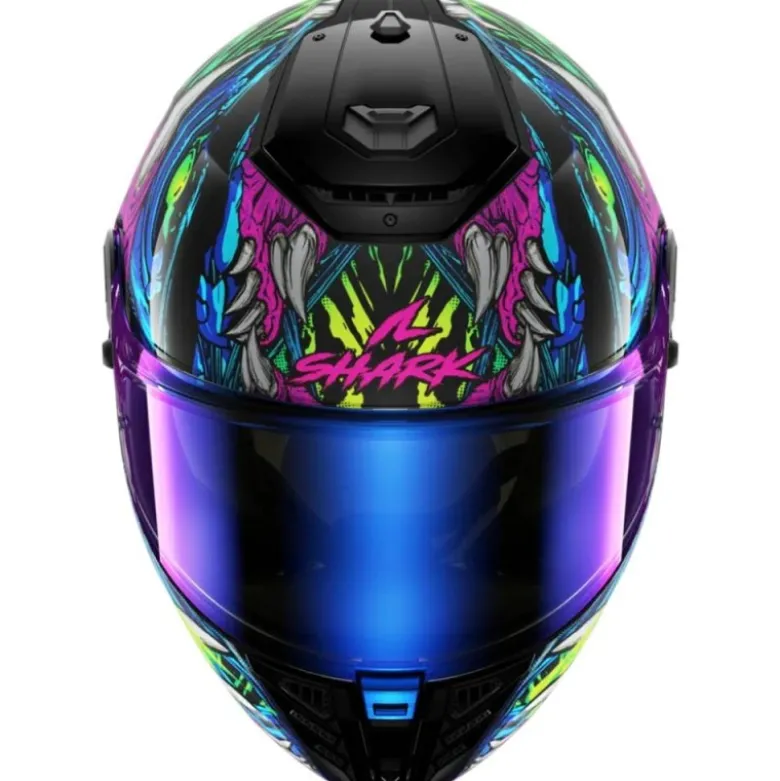 Casco Integrale Shark Spartan Rs Shaytan Nero Verde Viola