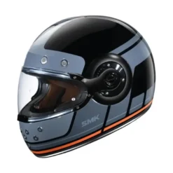 Casco Integrale SMK Retro Ranchero Nero Grigio