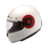 Casco Integrale SMK Retro Solid Bianco Rosso