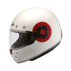 Casco Integrale SMK Retro Solid Bianco Rosso