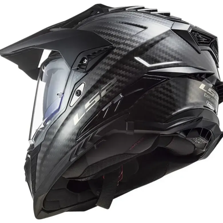 Casco Integrale Touring Carbonio Ls2 Mx701 C Explorer Carbon Lucido