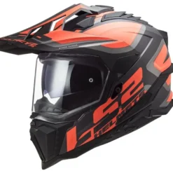 Casco Integrale Touring LS2 MX701 Explorer Alter Nero Opaco Arancio Fluo