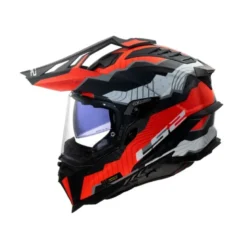 Casco Integrale Touring Ls2 Mx701 Explorer C TRICK Bianco Rosso