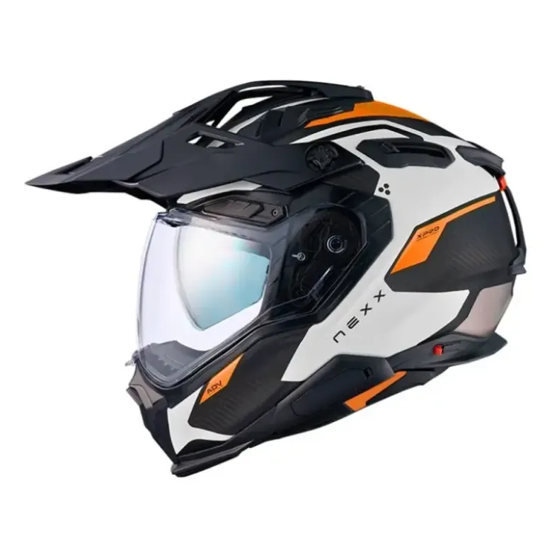 Casco Integrale Touring Nexx X.Wed 3 Keyo Adventure Bianco Arancio Opaco
