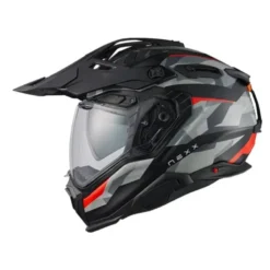 Casco Integrale Touring Nexx X.Wed 3 Trailmania Adventure Grigio Rosso Opaco
