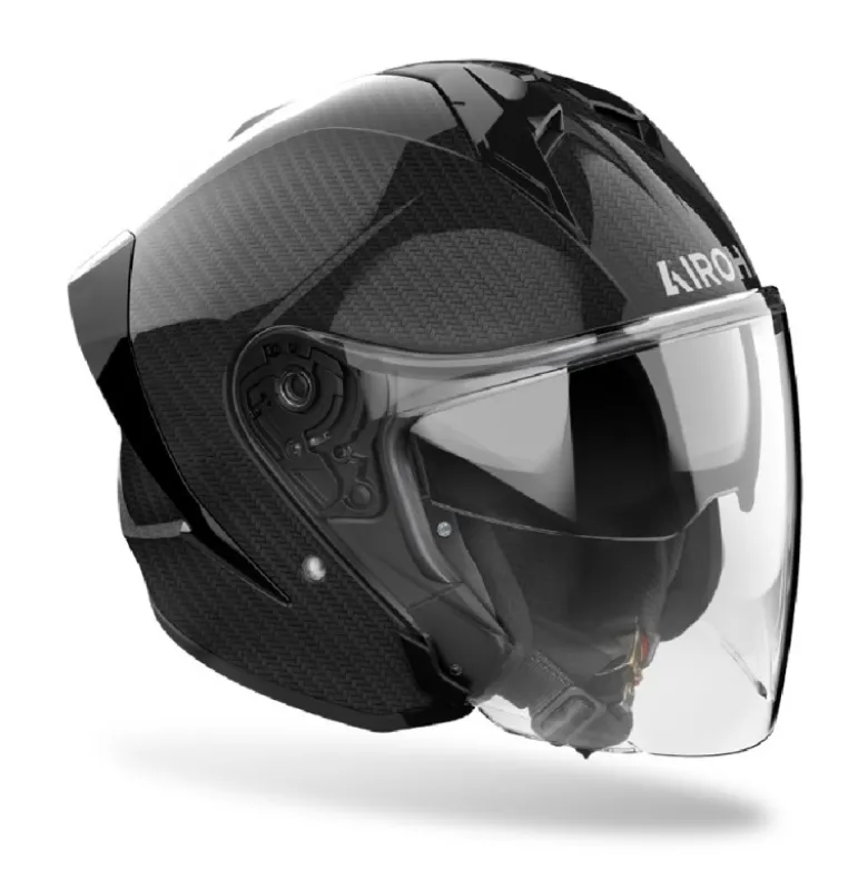 Casco Jet Airoh H.21 Carbon Lucido