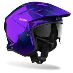 Casco Jet Airoh Kombakt Shimmer Viola Lucido