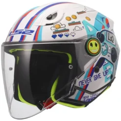 Casco Jet Bambino Ls2 OF622 Funny II Next Level Bianco Lucido