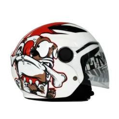 Casco Jet Bambino MPH Play Buldog Bianco Lucido