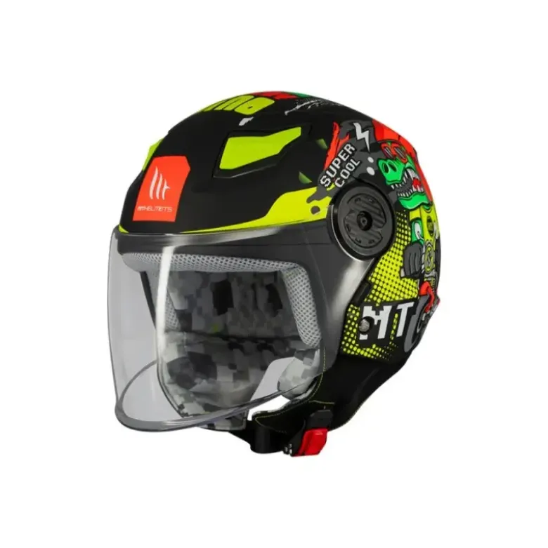Casco Jet Bambino Mt Helmets Of514 Lite A1 Dino Opaco