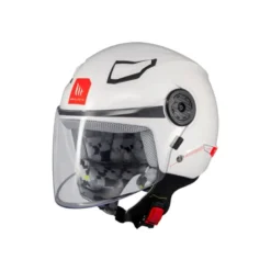Casco Jet Bambino Mt Helmets Of514 Lite A0 Solid Perla Lucido Bianco