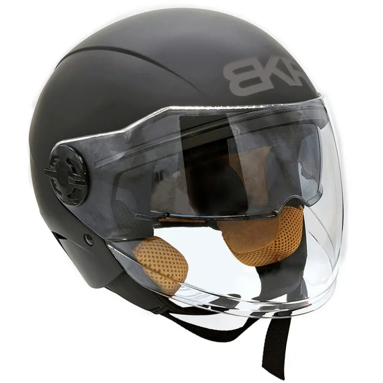 Casco Jet BKR Tre Nero Opaco