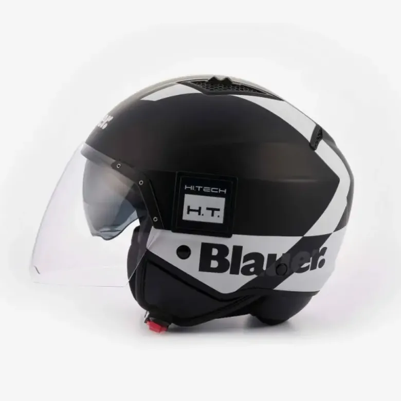 Casco Jet Blauer Bet HT Nero Bianco