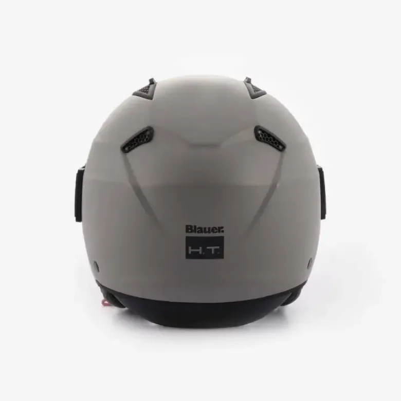 Casco Jet Blauer Bet Monochrome Grigio Opaco