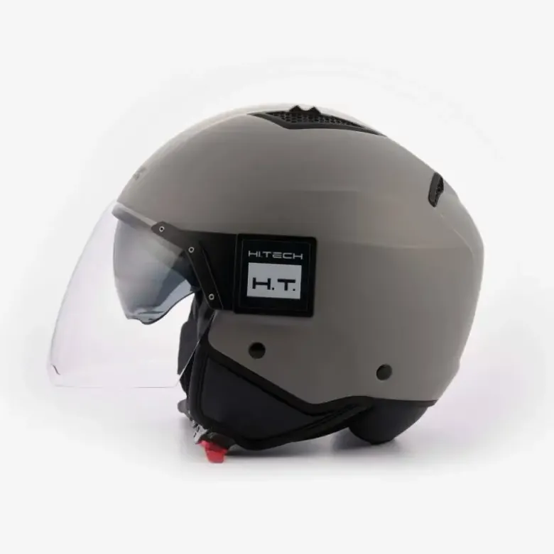 Casco Jet Blauer Bet Monochrome Grigio Opaco