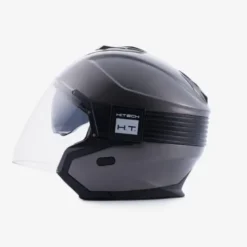 Casco Jet Blauer Hacker BTR Titanio Nero Lucido