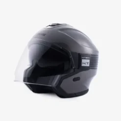 Casco Jet Blauer Hacker BTR Titanio Nero Lucido