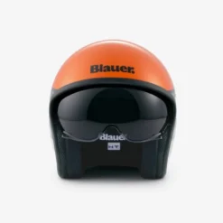 Casco Jet Blauer Pilot 4.0 Arancione Grigio Lucido
