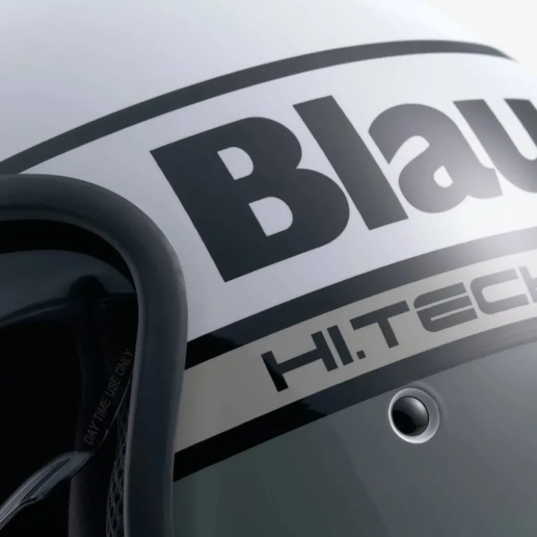 Casco Jet Blauer Pilot 4.0 Bianco Grigio Lucido