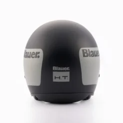 Casco Jet Blauer Pilot 06 Go Grafica Bianco Nero Titanio Opaco