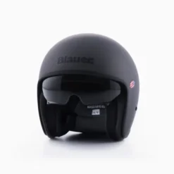 Casco Jet Blauer Pilot 06 Monochrome Titanio Opaco