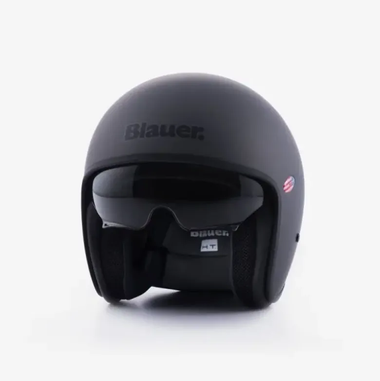 Casco Jet Blauer Pilot 1.1 Monochrome Titanio Opaco