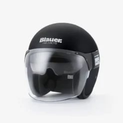 Casco Jet Blauer Pod Monochrome Nero Opaco