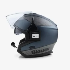 Casco Jet Blauer Solo BTR Blu Carbon Nero Opaco