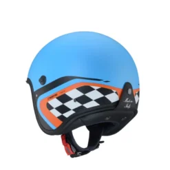 Casco Jet Caberg Freeride X Daytona Azzurro Opaco Nero Arancione