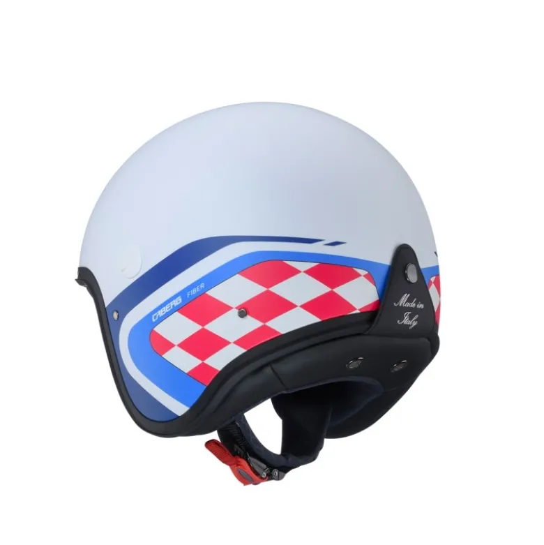 Casco Jet Caberg Freeride X Daytona Bianco Opaco Blu Azzurro Rosso