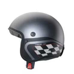 Casco Jet Caberg Freeride X Daytona Grigio Metallizzato Nero Bianco