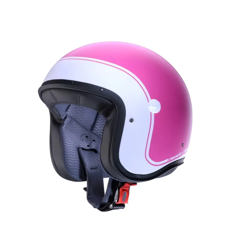 Casco Jet Caberg Freeride X Imola Fucsia Opaco Bianco