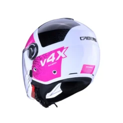 Casco Jet Caberg Riviera V4 X Alpha Bianco Nero Fucsia