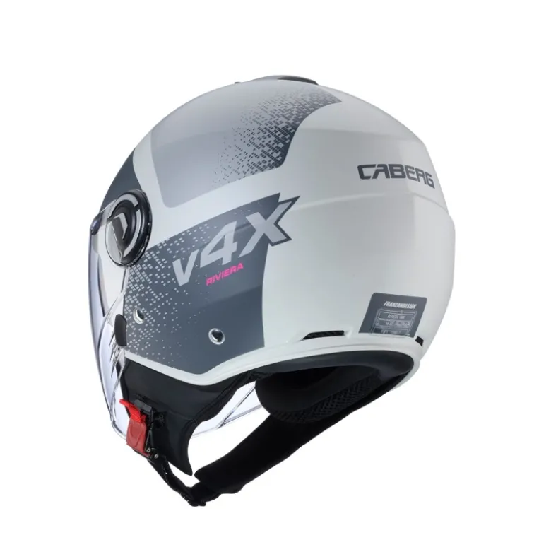 Casco Jet Caberg Riviera V4 X Alpha Sabbia Opaco Antracite Grigio