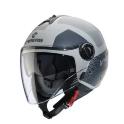 Casco Jet Caberg Riviera V4 X Alpha Sabbia Opaco Antracite Grigio
