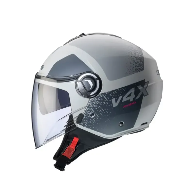 Casco Jet Caberg Riviera V4 X Alpha Sabbia Opaco Antracite Grigio