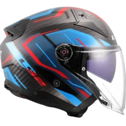 Casco Jet Carbonio Ls2 OF603 Infinity II Carbon Urus Blu Rosso