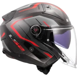 Casco Jet Carbonio Ls2 OF603 Infinity II Carbon Urus Rosso