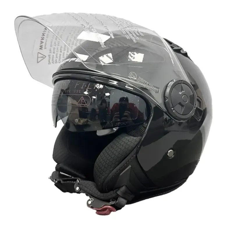Casco Jet Dieffe DF62 Shiny Black