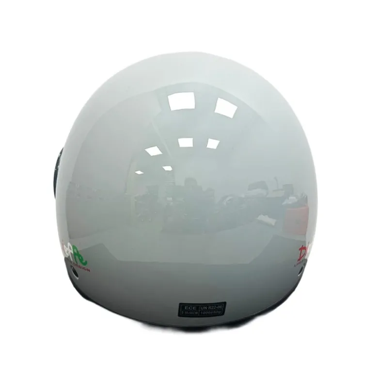 Casco Jet Dieffe DF2003 Shiny Grigio Chiaro Lucido