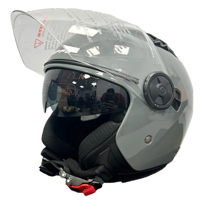 Casco Jet Dieffe DF62 Shiny Light Grey