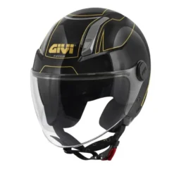 Casco Jet Givi 11.7 Logic Nero Oro Titanio Rosso